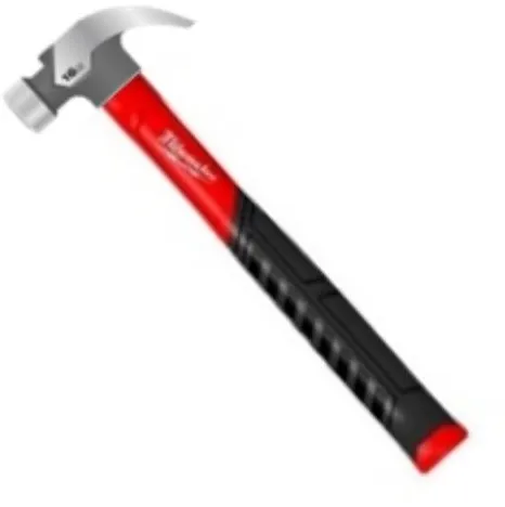 Milwaukee claw hammer Curved in fibreglass 450g